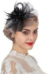 Flower Feather Fascinator Hat Weddi