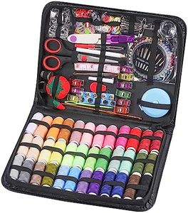 Annhua 229 Pcs Sewing Kit with Case - Portable Sewing Repair Kit Compact Needle and Thread Kit for Travel, Beginners, Adults & Kids - Includes Needles, Thread, Scissors, Buttons & More