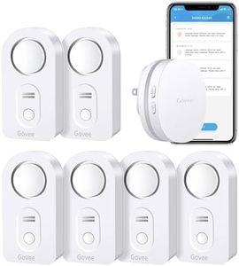 Govee Water Detectors 6 Pack Sensor with 100dB Adjustable Audio Alarm Bundle with Govee WiFi Smart Gateway with Alert Email & APP Push for Home Bedrooms