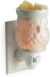 CANDLE WARMERS ETC Pluggable Fragrance Warmer- Decorative Plug-in for Warming Scented Candle Wax Melts and Tarts or Essential Oils, Porcelain Owl