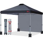 MASTERCANOPY Durable Ez Pop-up Gazebo Tent with 1 Sidewall (3x3M,Black)