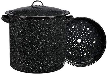 Granite Ware F6315-4 Seafood/Tamale Steamer with Insert, 15.5 Quart, Black