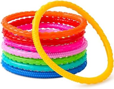 JOYIN Dive Circles Pool Toys, 8 Pcs Colorful Pool Rings for Kids, Underwater Training Swimming Diving Toy for Kids Gifts Summer Swim Water Fun Games