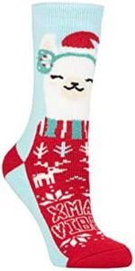 HEAT HOLDERS SOCKSHOP Ladies 1.6 TOG Lite Christmas Socks Pack of 1 Cosy Alpaca