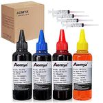 Ink Refill kit 4x100ml Compatible for HP 61 60 62 63 564 920 901 902 932 933 934 940 950 951 952 94 95 96 Printer Refillable Ink Cartridge CIS CISS System with 4 Free Syringes (BK,C,M,Y)