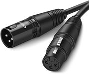 UGREEN XLR Cable Male to Female 3-PIN XLR Microphone Cable, Crystal Clear Sound Recording Compatible with Condenser Microphone, Shure SM, Dynamic Microphone,Amplifiers,Mixer,Speakers and More, 3FT