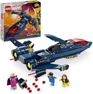 LEGO® Super Heroes Marvel X-Men X-Jet 76281 Buildable Toy Plane, Fighter Model Building Kit with Super Hero Minifigures,for Kids, Boys and Girls Aged 8 and Over