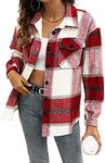 Trendy Queen Womens Casual Plaid Sh