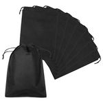 Travel Shoe Bag, Veesoo 30PCS 10x14 Inch Black Waterproof Non-Woven Large Cloth Shoes Bags with Drawstrings Storage Pouch Bag for Men and Women Travel Packing Organizer Storage Carrying, Pack of 30,