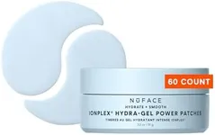 NuFACE IonPlex Hydra-Gel Power Under Eye Patches - Gel Under Eye Mask for Puffy Eyes & Dark Circles - Cooling Patches & Hydrating Treatment Pads to Energize & Tighten (60 Count)