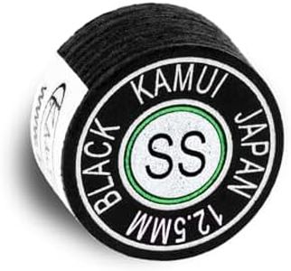 KAMUI Black Laminated Pool Billiard CUE TIP - 1 pc (Super Soft, 12.5 mm)