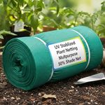 Multipurpose 50% Garden Balcony Agriculture Sun Protection UV Stabilized Plant Netting Shade Net Green (Green, 10FT X 120FT)