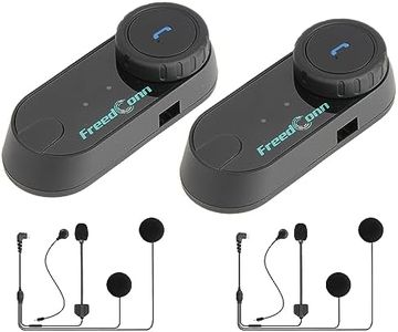 Motorbike Bluetooth Intercom: FreedConn T-COM VB Motorcycle Bluetooth Headsets BT5.0 2 Riders Communication System 2 Pack