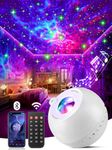 Star Projector Galaxy Projector Light for Bedroom, 15 Colors+15 White Noises Galaxy Light Projector for Bedroom, Bluetooth Star Projector Night Light Projector Ceiling Projector, Remote Star Projector