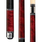 Players 58" 2-Piece North American Hard Maple Billiard Pool Cue Stick, Crimson Red, 19oz