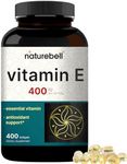 NatureBell Vitamin E Oil Softgels, 400iu Per Serving, 400 Pills | Essential Antioxidant Supplements, Easily Absorbed Form – Supports Skin, Heart, & Immune Health – Non-GMO