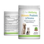 Pet Wellbeing Ultimate Probiotic 9 Strains for Dogs & Cats - Healthy Digestion, Immune Support, Urinary Tract Health - 11.29 oz (320 g) Powder