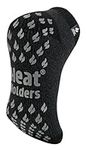 HEAT HOLDERS - Mens 2.3 TOG Warm Thick Anti Slip Low Cut Ankle Thermal Slipper Socks | Trainer Socks with Grips for Winter (12-14, Charcoal)