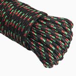 MetaKit 100 ft. Diamond Braided Polypropylene Rope 1/4 Inch Utility Rope for Flag Pole Tie Pull Knot Camping Indoor Outdoor Use (Black)