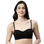 Enamor A019 Perfect Shaping Wirefree Cotton Strapless Bra Non-Padded & High Coverage