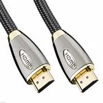 REALMAX® 1m 2m 3m 4m 5m 10m HDMI Cable High Speed Gold Premium Quality supports all HD ready devices and gadgets (1m, Braided)