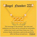 TGOLM Dainty Angel Number Ankle Bracelet Faux Pearl Beaded Anklet for Women Beach Foot Jewelry, Copper, no gemstone