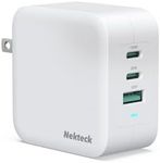 Nekteck GaN Charger 100W USB C Charger 3-Ports with PD.3 and QC.3, Compact Fast Foldable Wall Charger for iPhone 15 Series, MacBook Pro/Air, Google PixelBook, ThinkPad, Galaxy S22/S20 and More
