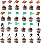 24 pcs Football Cupcake Toppers Rug