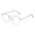 Poshh Eyewear Blue Light Blocking Computer Eyeglasses for Women | Premium Cat Eye Glasses | Anti Glare & UV Protection frames | (Rose Gold)