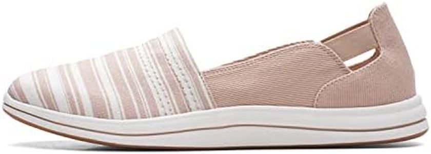 Clarks Women's Breeze Step Ii Loafer, Taupe Canvas, 10