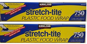 Kirkland Signature Stretch Tite Plastic Food Wrap PMYknx, 2 Packs (750 Sq ft Food Wrap)