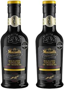 Mazzetti Aged Balsamic Vinegar of Modena, Black Label. Sweet, thick and rich. Aged in oak barrels for 3 years. Perfect with cheese or dessert. Made in Italy. 2 x 250ml