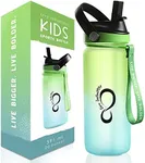 Live Infinitely 20oz Kids Water Bottle with Easy Sip Straw - Water Bottle is Dishwasher Safe & BPA Free Kids Water Bottle (Lilypad)