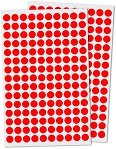 3000 Pack, 0.375" Round Dot Stickers Circle Labels - Red