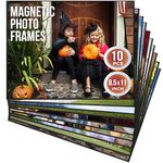 10 Pack Magnetic Frames 8.5 x 11 - Magnetic Picture Frames for Fridge Magnetic Picture Frames Refrigerator Magnetic Photo Sleeves Locker Magnet Frame Magnetic Photo Pockets Magnetic Picture Holder