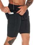 MOVEUP 2 in 1 Gym Running Shorts 7"