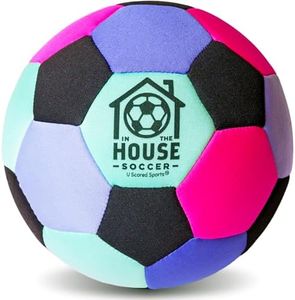 U Scored Sports in The House Soccer Ball - Indoor Size 4 Padded Soccer Ball for Girls (Ages 3+), Boys (Ages 3+) & Adults - Bring Soccer Practice Home - Perfect for Juggling - Gift for Soccer Player