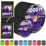 TECEUM Paracord Type III 550 Reflective Black – 50 ft – 4mm – Tactical Rope MIL-SPEC – Outdoor Para Cord –Camping Hiking Fishing Gear and Equipment – EDC Parachute Cord – Strong Survival Rope 016rf