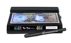Dri Mark Tri Test - Counterfeit Bill Detector Machine w/AC Adapter - 3 Tests in 1 - Paper, Security Strip and Watermark Tests, Accurate Money Tester Machine with Counterfeit Detection Pen