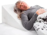 DMI Bed Wedge Pillow and Triangle Wedge with Elevated Incline for Neck Pain, Headaches, Reflux, Shoulders, Back Pain, Foot Support, Knee Pain or Restless Leg Syndrome, 24x24x12 inches, White