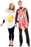 (PKT) (844276-55) Adult Breakfast Buddies Bacon & Egg Costumes (Standard)