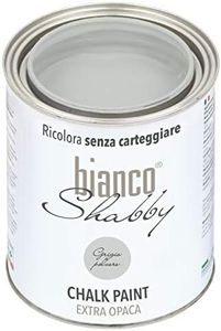 bianco Shabby® Chalk Paint Grigio Polvere Peinture à la craie pour meubles et murs, effet vintage, shabby chic, extra mat (1 Litre)