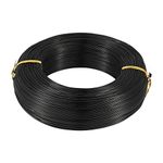 Cheriswelry 650 Feet 18 Gauge Black Aluminum Wire Bendable Metal Craft Wire Flexible Soft Jewelry Beading Wire 1mm for Sculpting Armature Artistic Floral Garden Wrapping DIY Craft
