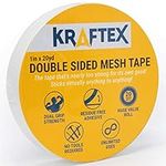 Double Sided Carpet Tape For Area Rugs Over Carpet (1 Inch) Rug Tape For Hardwood Floors, Tile Floors, Laminate Flooring, Rug Edges, Stairs and Concreate. Mat Tape With Heavy Duty Adhesive (20yd)