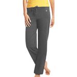 Jockey Women's Regular Fit Lounge Pants (1301-0105-CHAML_M_Charcoal Melange_Medium)