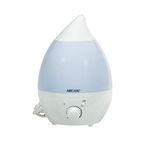 AIRCARE AUV10AWHT Aurora Mini Ultrasonic Humidifier with Aroma Diffuser and Multicolor LED Night Light, White