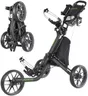 EASEGO Golf Push Cart 3 Wheel : Golf Bag Cart Foldable with Phone/Cup/Umbrella Holder Compact Golf Pull Carts Quick Fold Golf Caddy Push Carts with Large Wheelbase for Different Terrain (Gray)