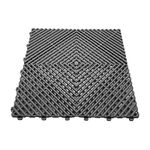 Nicoman Durable Garage Saunas Marquee Hot Tub Outdoor Camping Floor Tile | Drainage Channels, Heavy Duty |Grey (4 TILES)