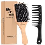 Bsisme Boar Bristles Hair Brush,Detangling Hairbrushes for Long Short Curly Straight Fine Hair,Women Men Boys Girls Hairbrush (Normal square)