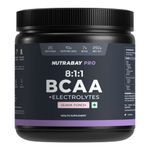 Nutrabay PRO BCAA 8:1:1 with Electrolytes - 7g Vegan BCAAs, 1000 mg Electrolytes - Intra/Post Workout Energy Drink - 250g Guava Punch